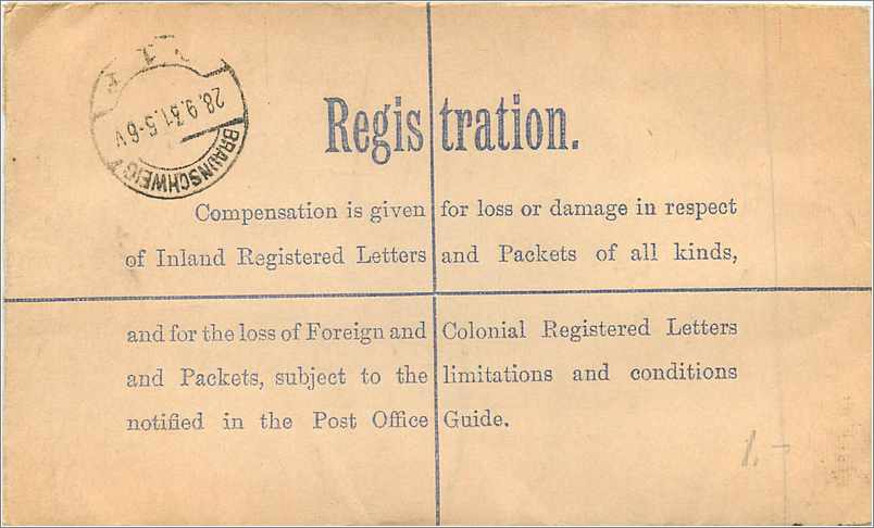 Entier Postal Postal Stationary Grande Bretagne Great Britain 4 1/2d + 1c for Germany Manchester 193 — Verso