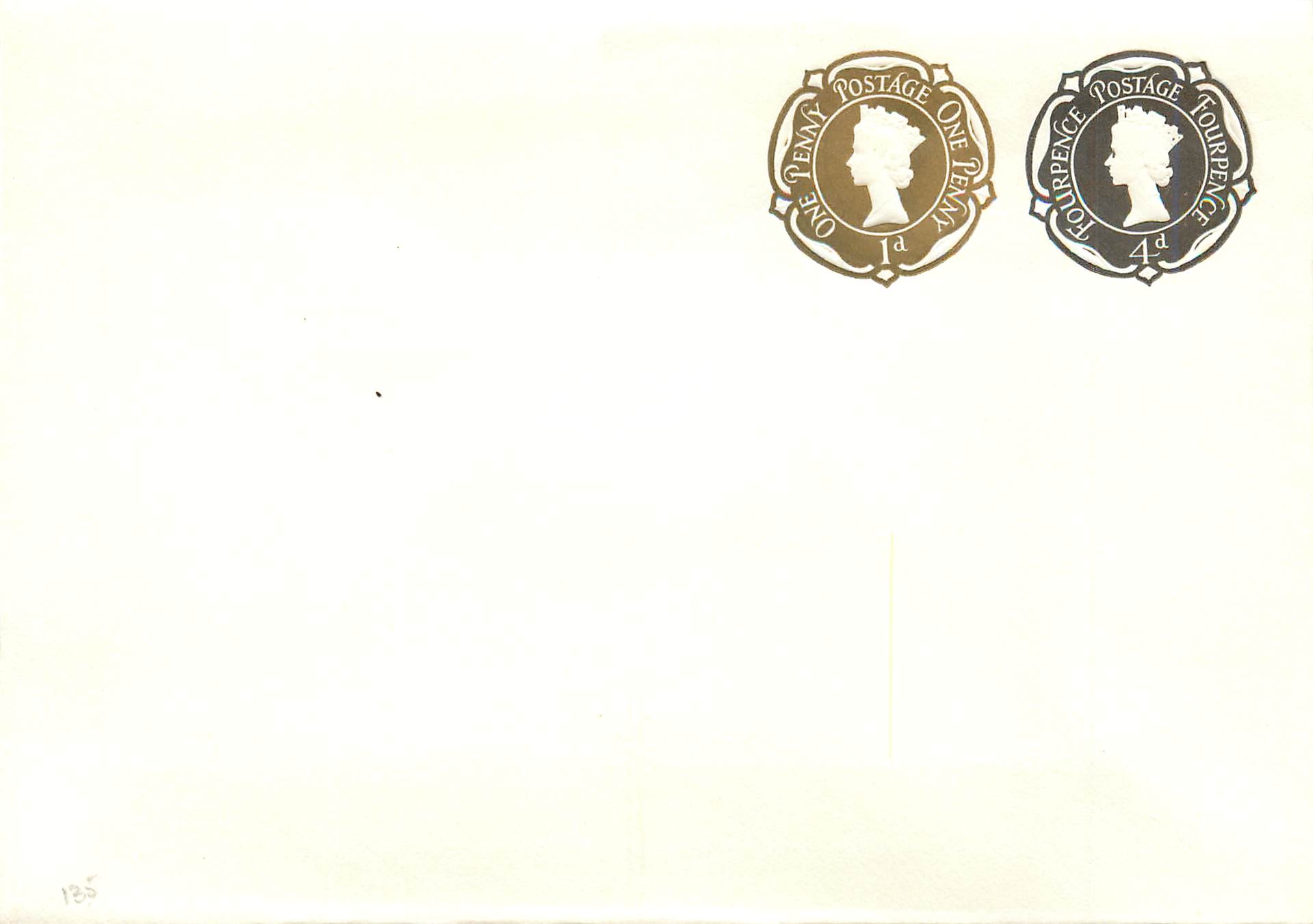 Entier Postal Postal Stationary Grande Bretagne Great Britain Machin 4 d + 1d