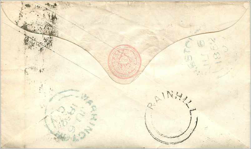 Entier Postal Postal Stationary Grande Bretagne Great Britain Machin 1p Prescot 1851  — Verso