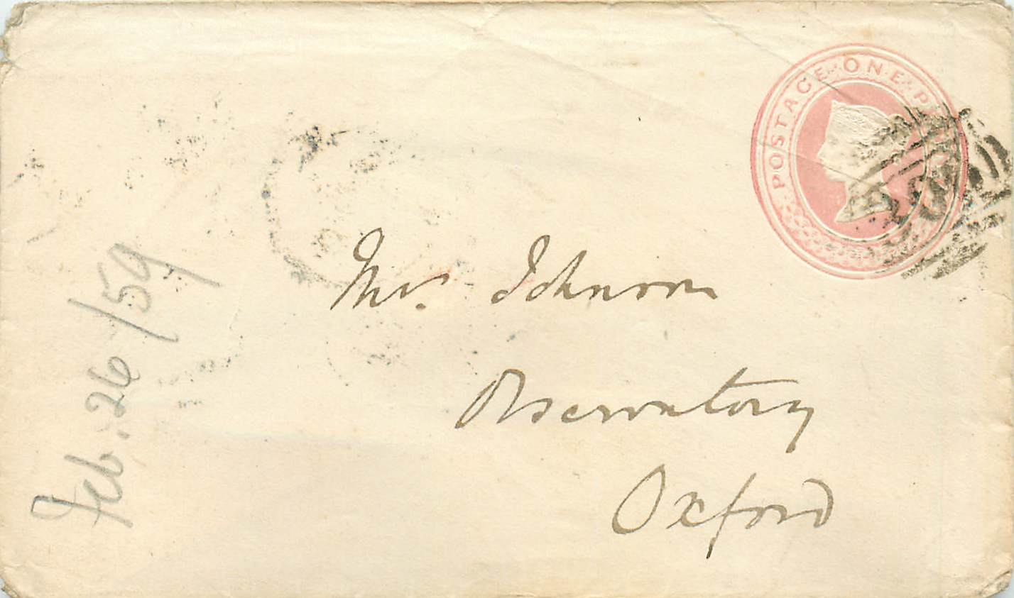 Entier Postal Postal Stationary Grande Bretagne Great Britain Machin 1p for Oxford