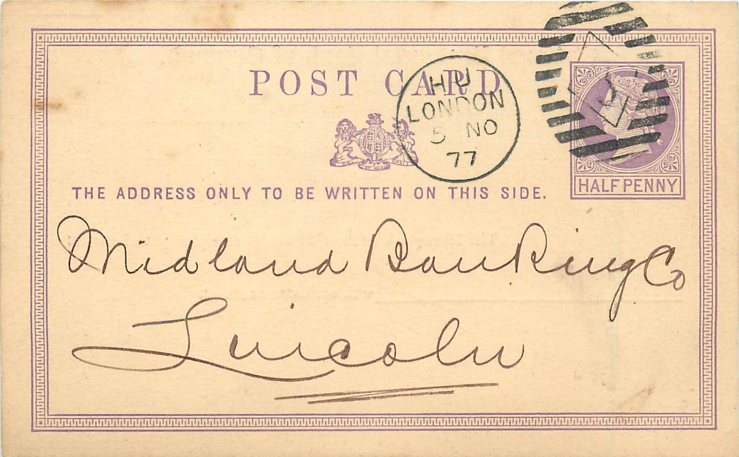 Entier Postal Postal Stationary Grande Bretagne Great Britain Machin 1/2p London 