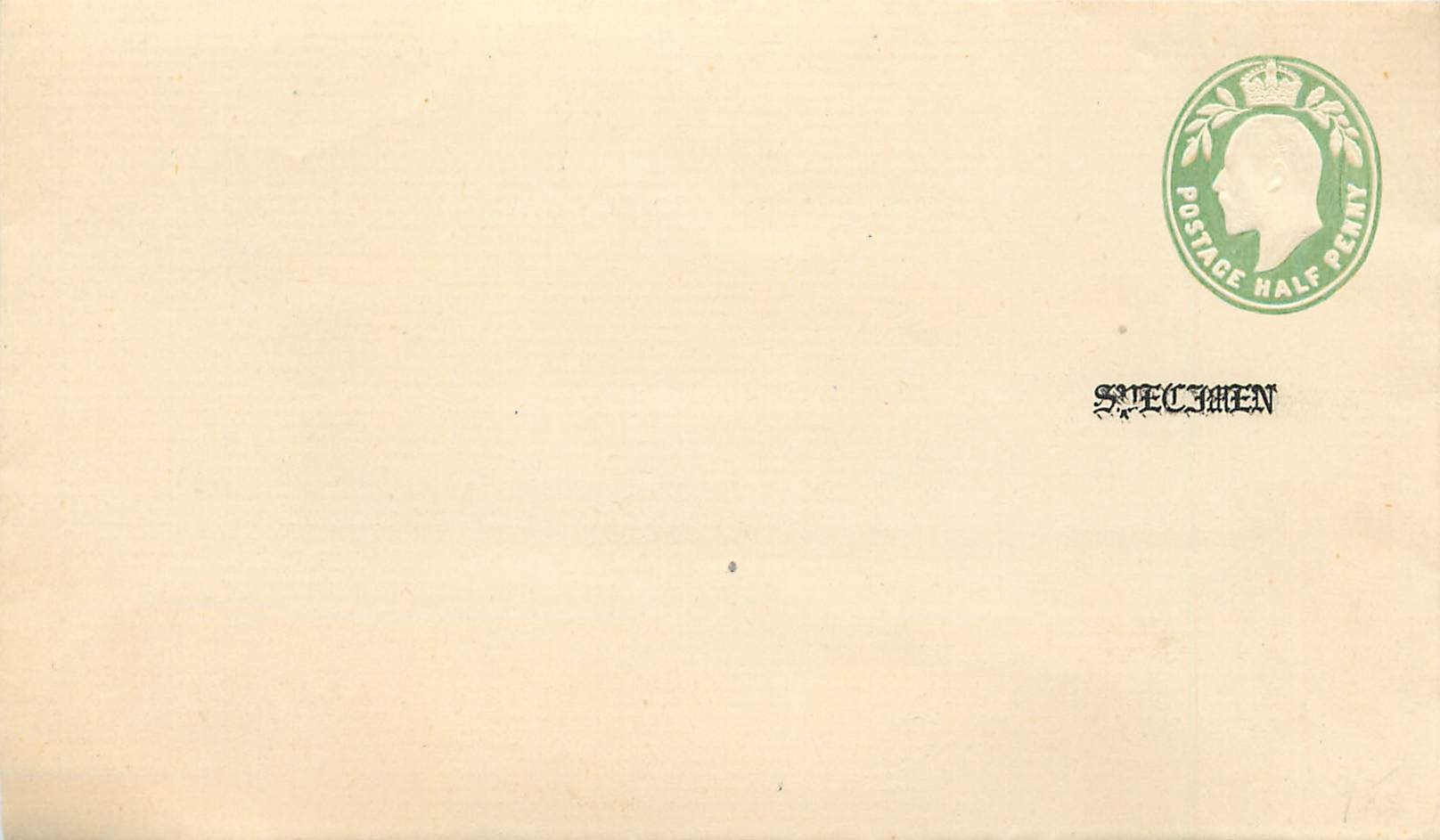 Entier Postal Postal Stationary Grande Bretagne Great Britain Machin Specimen 1/2p