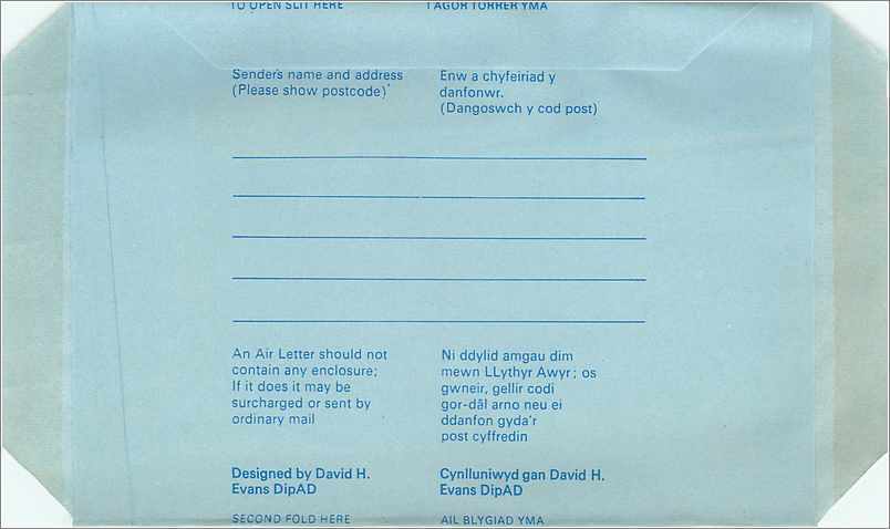 Entier Postal Postal Stationary Grande Bretagne Great Britain Machin Aerogram 6p Harpe — Verso