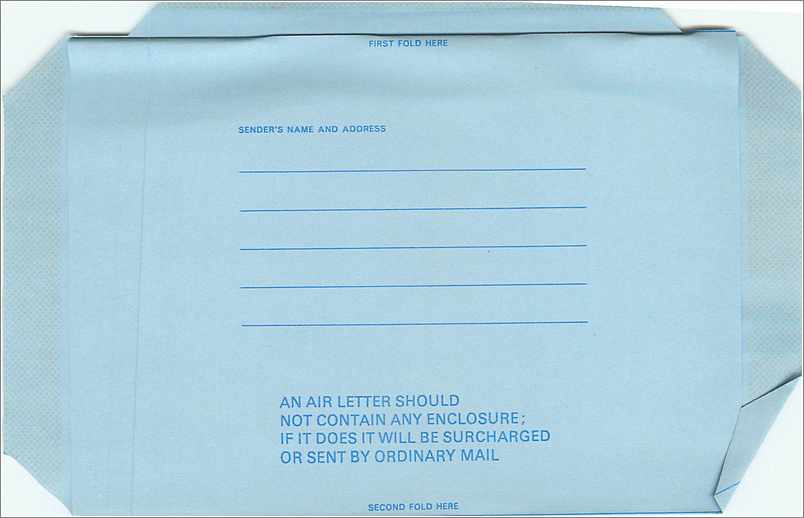 Entier Postal Postal Stationary Grande Bretagne Great Britain Machin Aerogram 4p — Verso