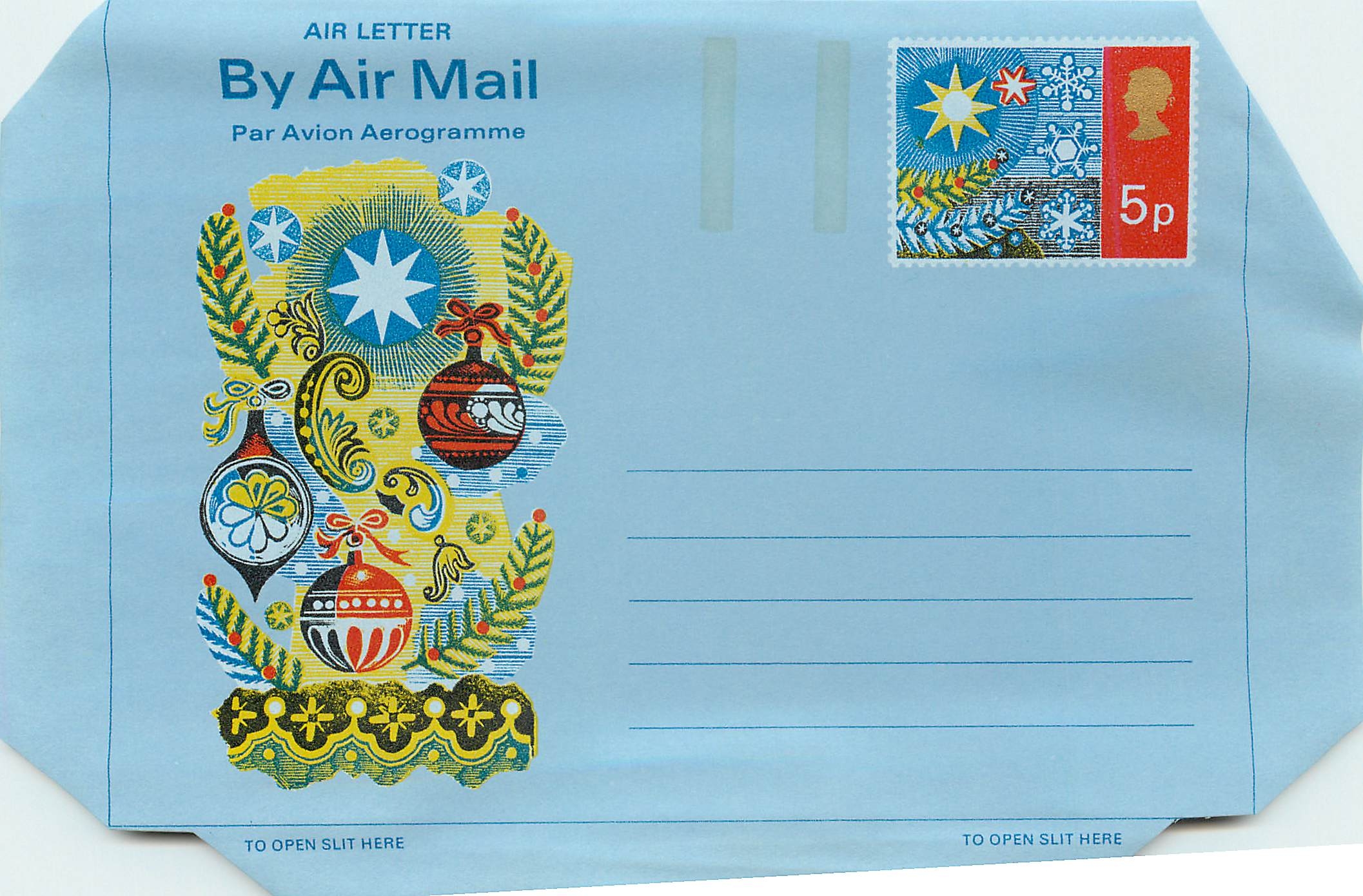 Entier Postal Postal Stationary Grande Bretagne Great Britain Machin Aerogram 5p