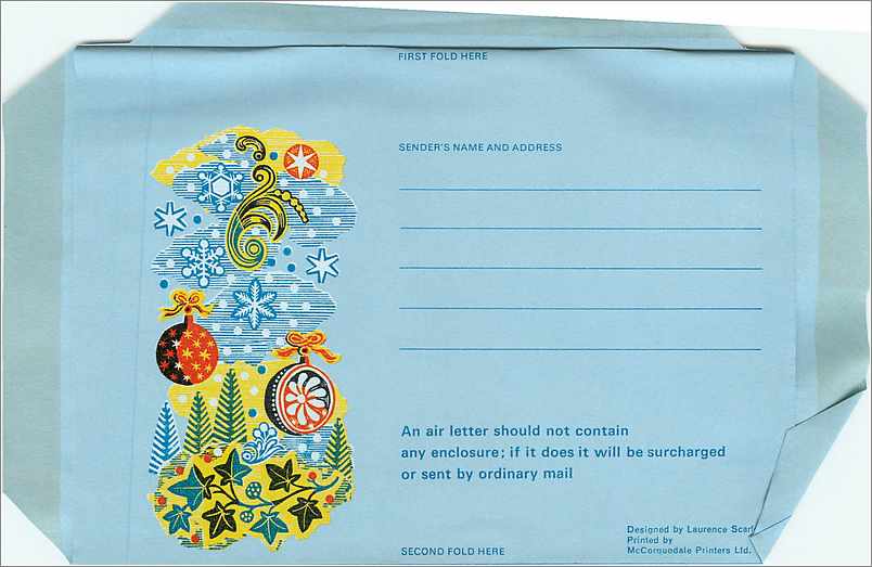 Entier Postal Postal Stationary Grande Bretagne Great Britain Machin Aerogram 5p — Verso