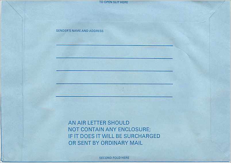 Entier Postal Postal Stationary Grande Bretagne Great Britain Machin Aerogram 9d Caterpillar Parachu — Verso