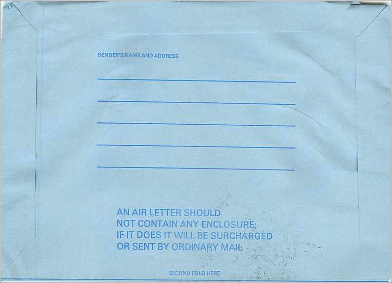 Entier Postal Postal Stationary Grande Bretagne Great Britain Machin Aerogram 9d Zeppelin Dirigeable — Verso