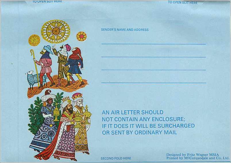 Entier Postal Postal Stationary Grande Bretagne Great Britain Aerogram Noel Christmas 1989 — Verso