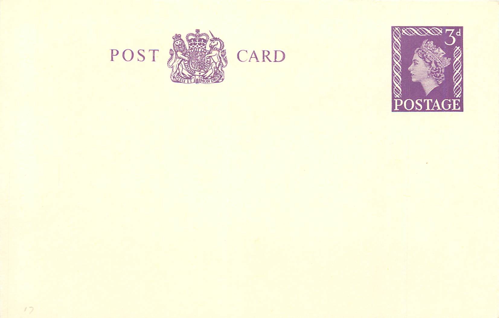 Entier Postal Postal Stationary Grande Bretagne Great Britain 3d