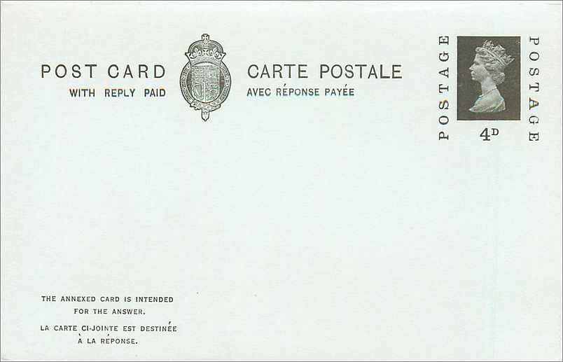 Entier Postal Postal Stationary Grande Bretagne Great Britain Machin 4d