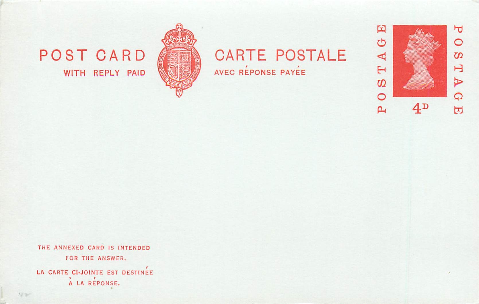 Entier Postal Postal Stationary Grande Bretagne Great Britain Machin 4d