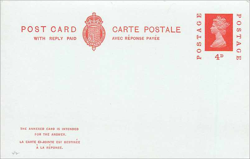 Entier Postal Postal Stationary Grande Bretagne Great Britain Machin 4d