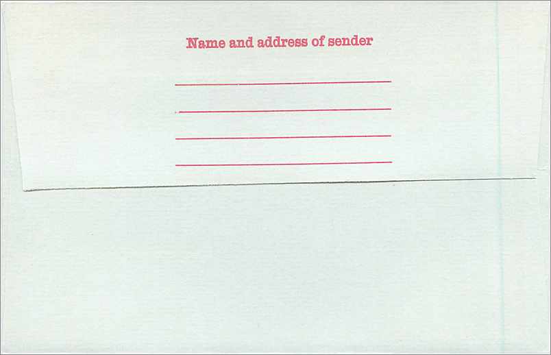 Carte postale anglaise — timbre octogonal 4d — verso avec espace pour l'expéditeur — Verso