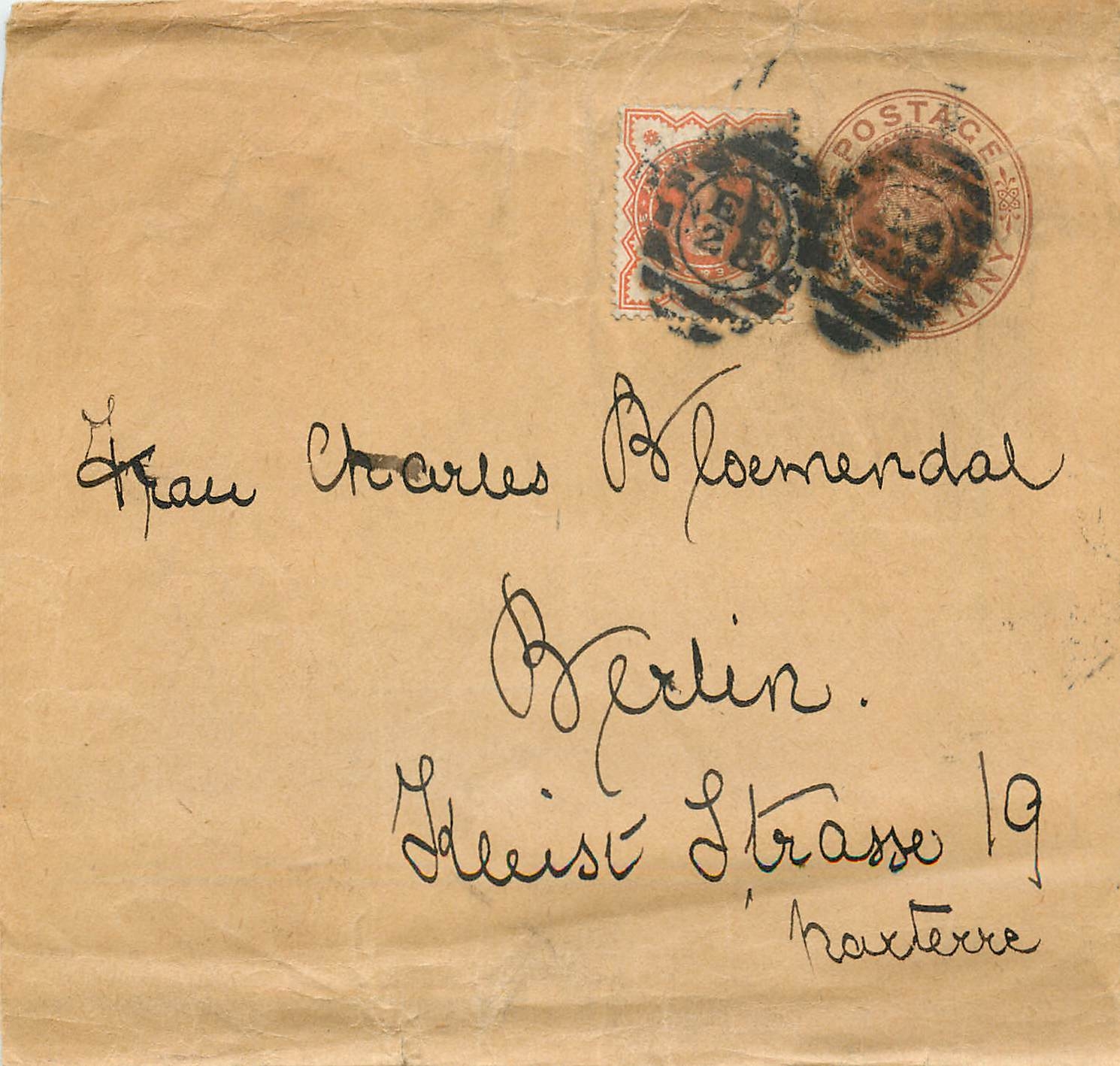 Entier Postal Postal Stationary Grande Bretagne Great Britain to Berlin