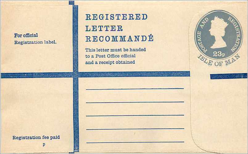 Entier Postal Postal Stationary Grande Bretagne Great Britain Machin  23p Isle of Man 