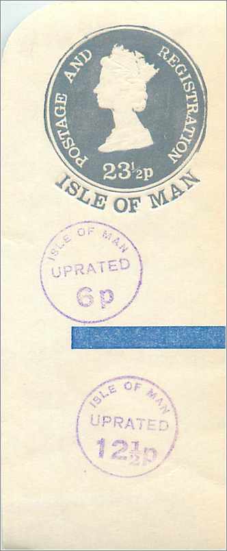 Entier Postal Postal Stationary Grande Bretagne Great Britain Machin 23 1/2p label only uprated 12 1