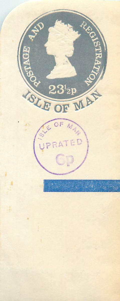Entier Postal Postal Stationary Grande Bretagne Great Britain Machin 23 1/2p label only uprated 6p