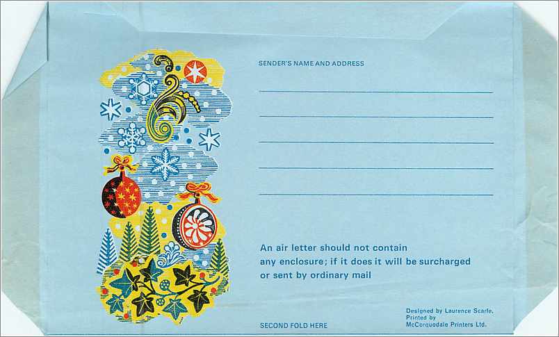 Entier Postal Postal Stationary Grande Bretagne Great Britain Aerogram 5d — Verso
