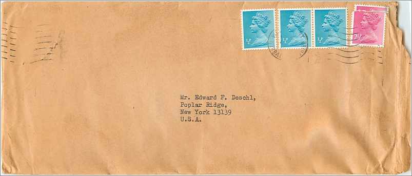 Entier Postal Postal Stationary Grande Bretagne Great Britain Machin for USA