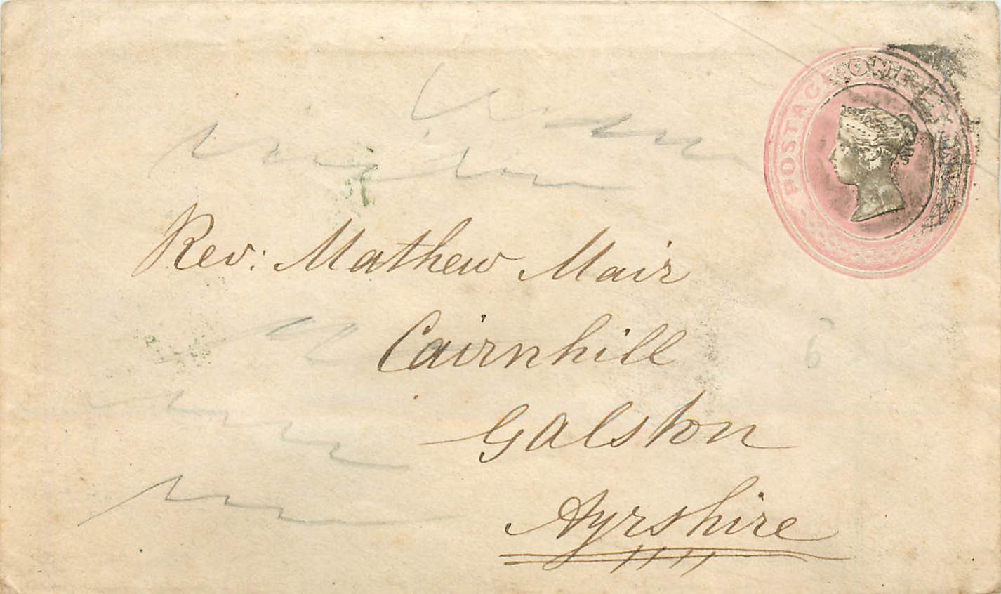 Entier Postal Postal Stationary Grande Bretagne Great Britain 1p 1855