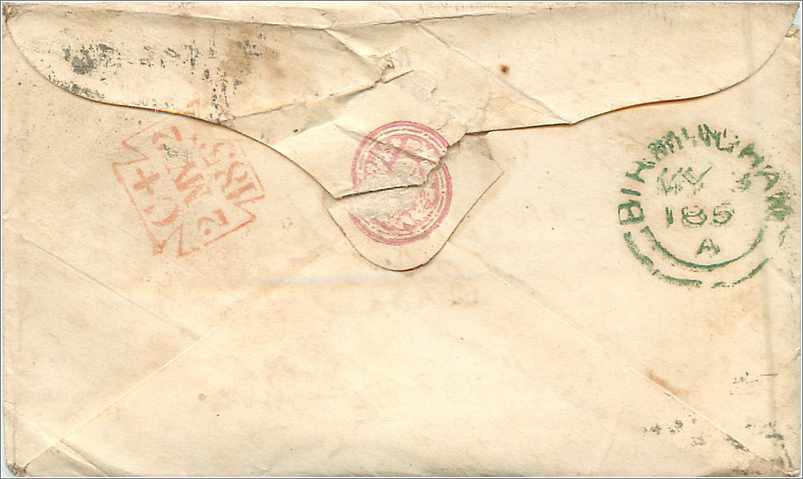 Entier Postal Postal Stationary Grande Bretagne Great Britain 1p for Birmingham — Verso