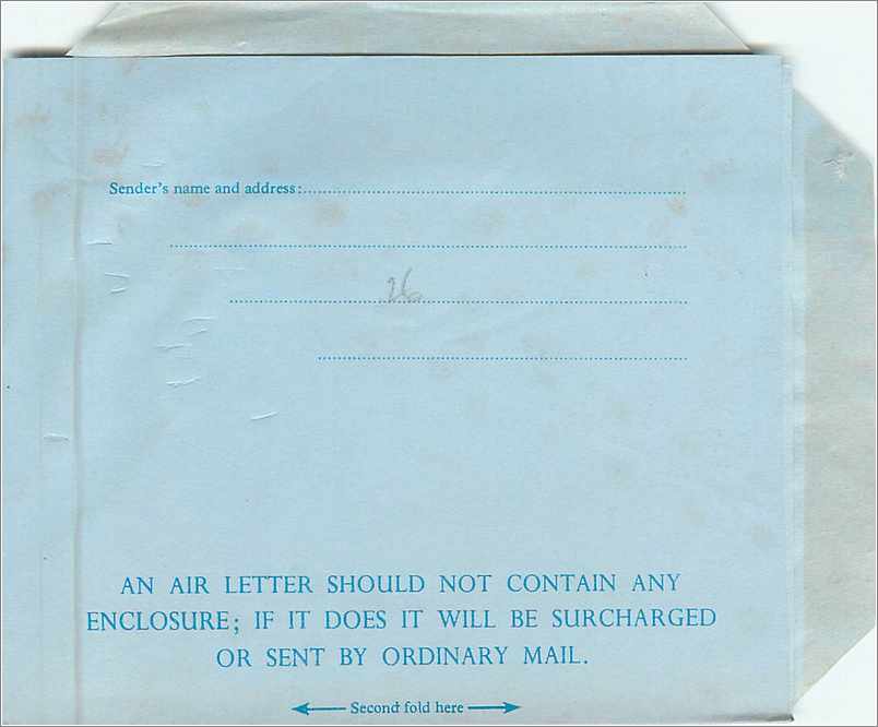 Entier Postal Postal Stationary Grande Bretagne Great Britain Aerogram 6d Salvaged Mail Prestwick 25 — Verso