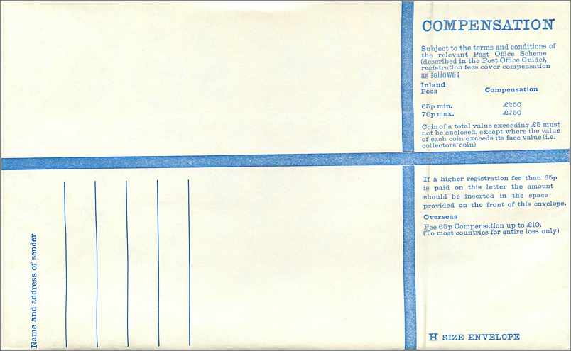 Entier Postal Postal Stationary Grande Bretagne Great Britain Machin Isle of Man 73p — Verso
