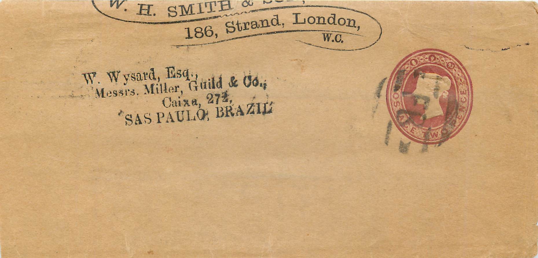 Entier Postal Postal Stationary Grande Bretagne Great Britain 2p for Brazil