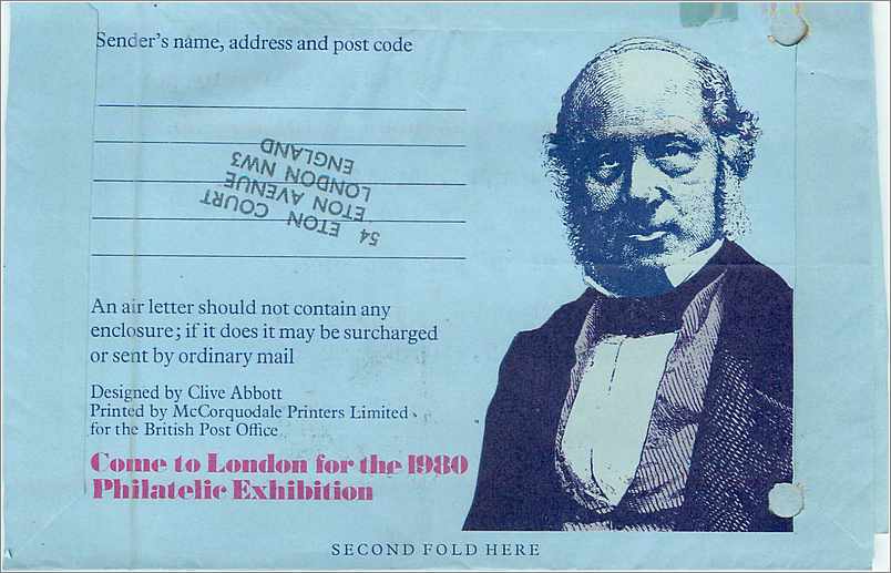 Entier Postal Postal Stationary Grande Bretagne Great Britain Machin Sir Rowland Hill 1981 — Verso