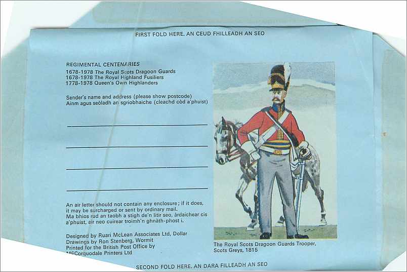 Entier Postal Postal Stationary Grande Bretagne Great Britain Highalnder Militaria Machin — Verso