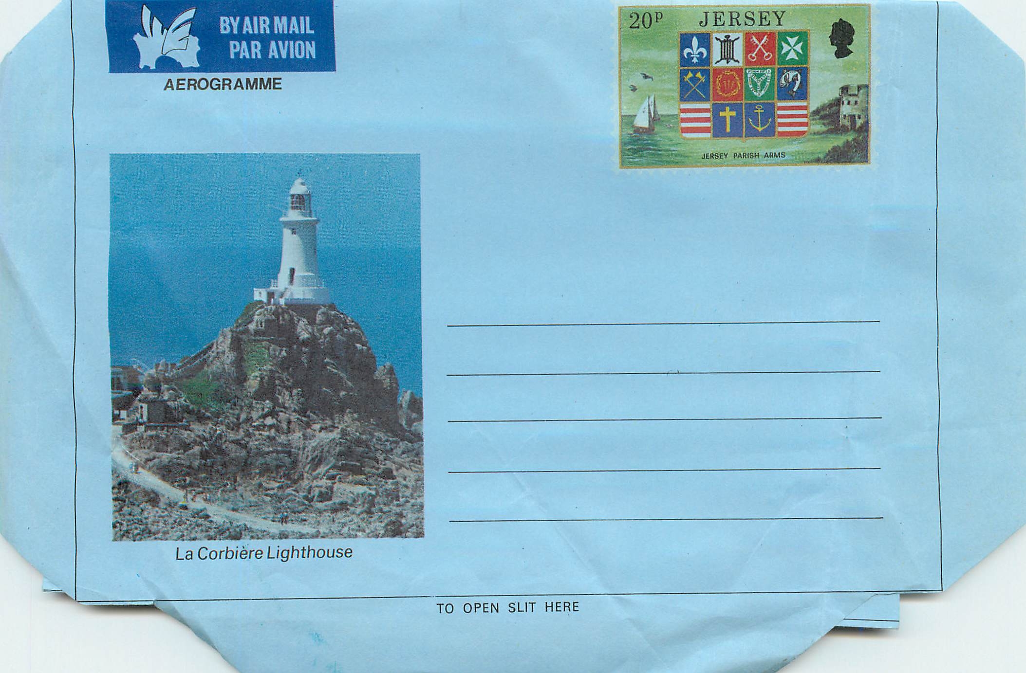Entier Postal Postal Stationary Grande Bretagne Great Britain 20p Jersey La Corbiere Lighthouse Phar