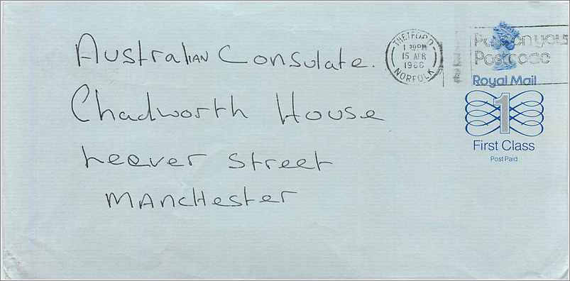 Entier Postal Stationary Great Britain Machin Australian Consulate Manchester 