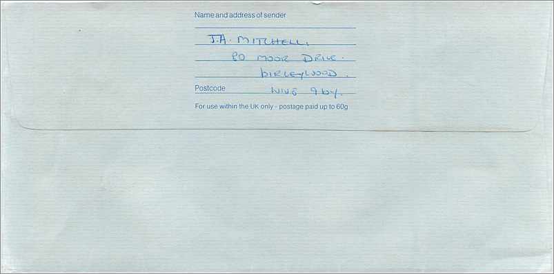 Entier Postal Stationary Great Britain Machin Australian Consulate Manchester  — Back