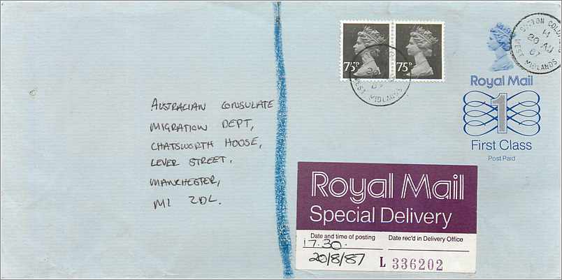 Entier Postal Stationary Great Britain Machin Australian Consulate Manchester 