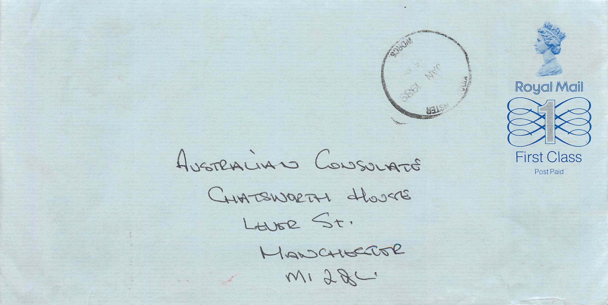 Entier Postal Stationary Great Britain Machin Australian Consulate Manchester 