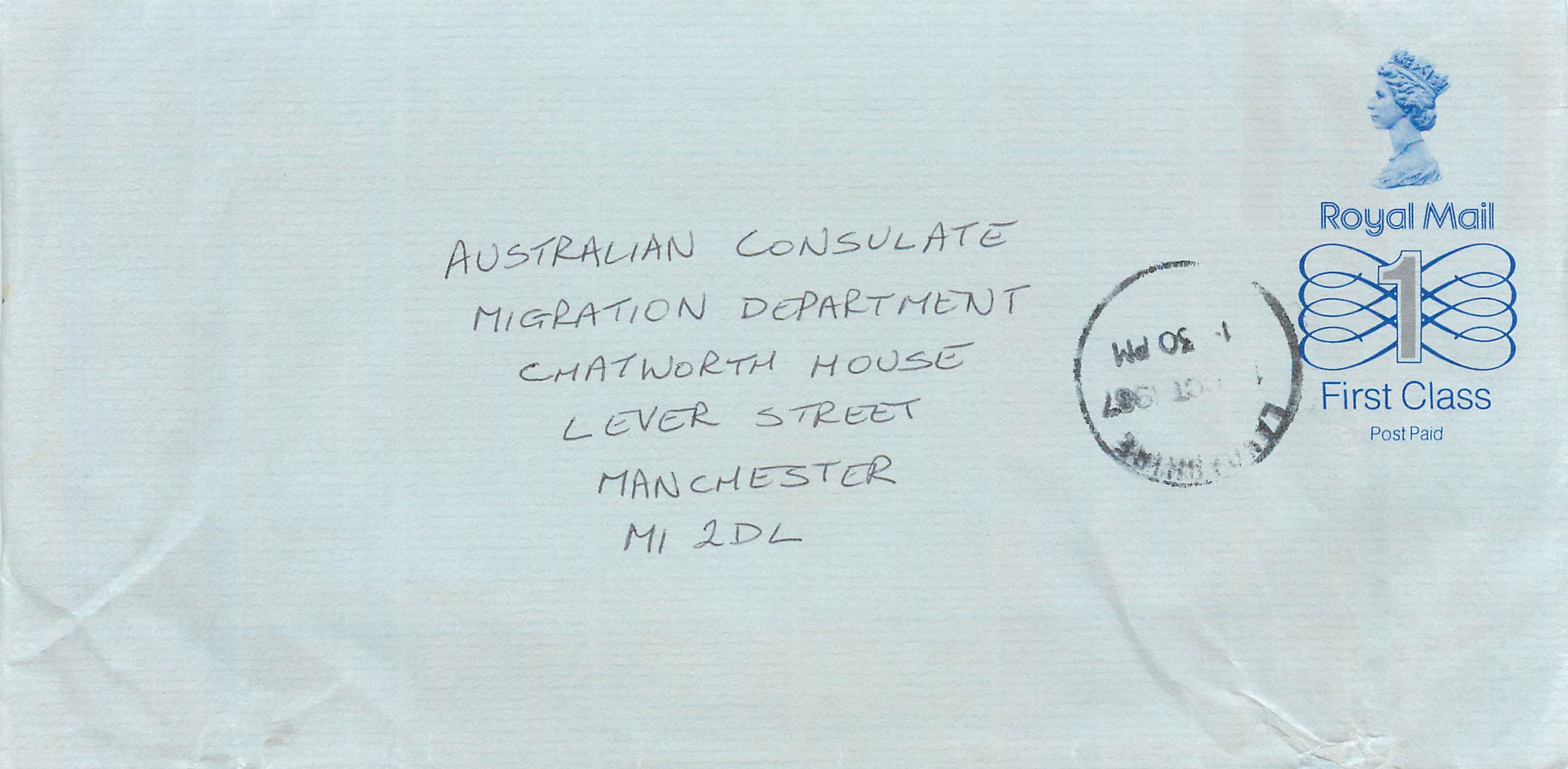 Entier Postal Stationary Great Britain Machin Australian Consulate Manchester 