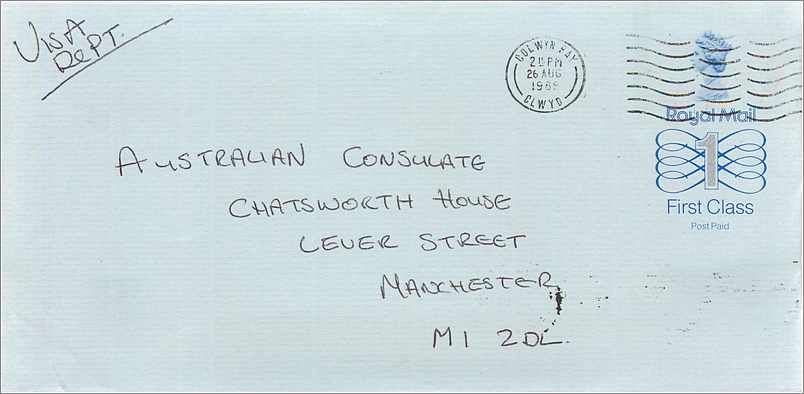 Entier Postal Stationary Great Britain Machin Australian Consulate Manchester 
