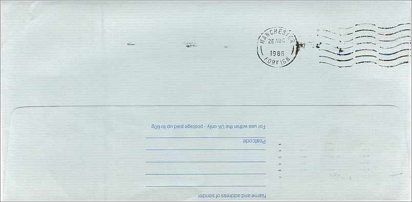 Entier Postal Stationary Great Britain Machin Australian Consulate Manchester  — Verso