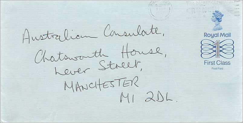 Entier Postal Stationary Great Britain Machin Australian Consulate Manchester 
