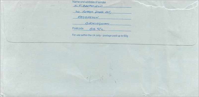 Entier Postal Stationary Great Britain Machin Australian Consulate Manchester  — Verso
