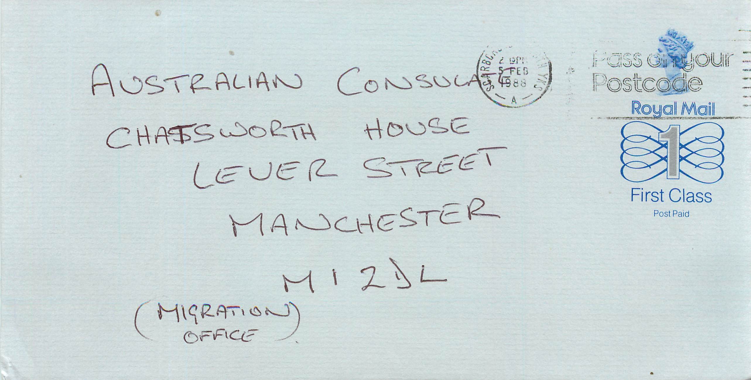 Entier Postal Stationary Great Britain Machin Australian Consulate Manchester 