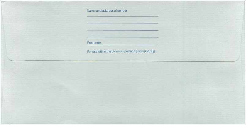 Entier Postal Stationary Great Britain Machin  — Verso