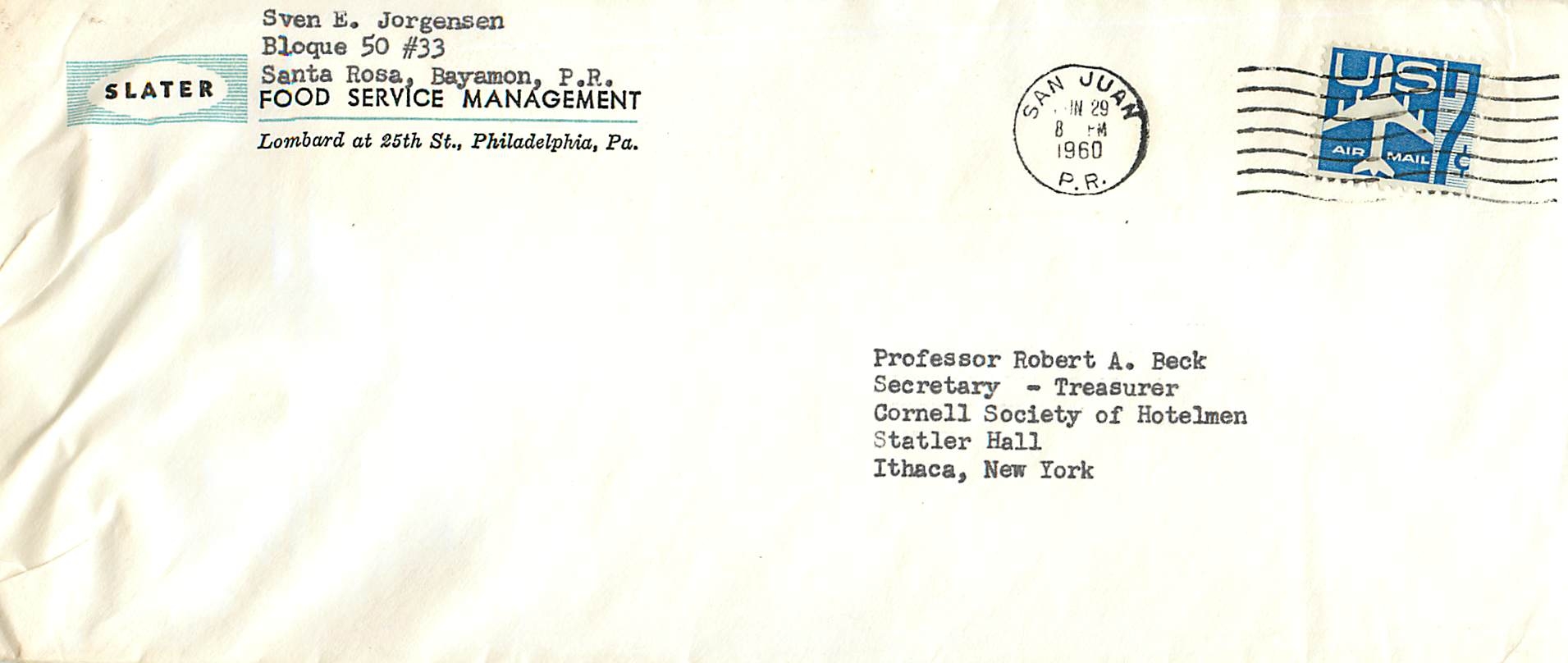 Lettre Cover Etats-Unis 1960 San Juan cover