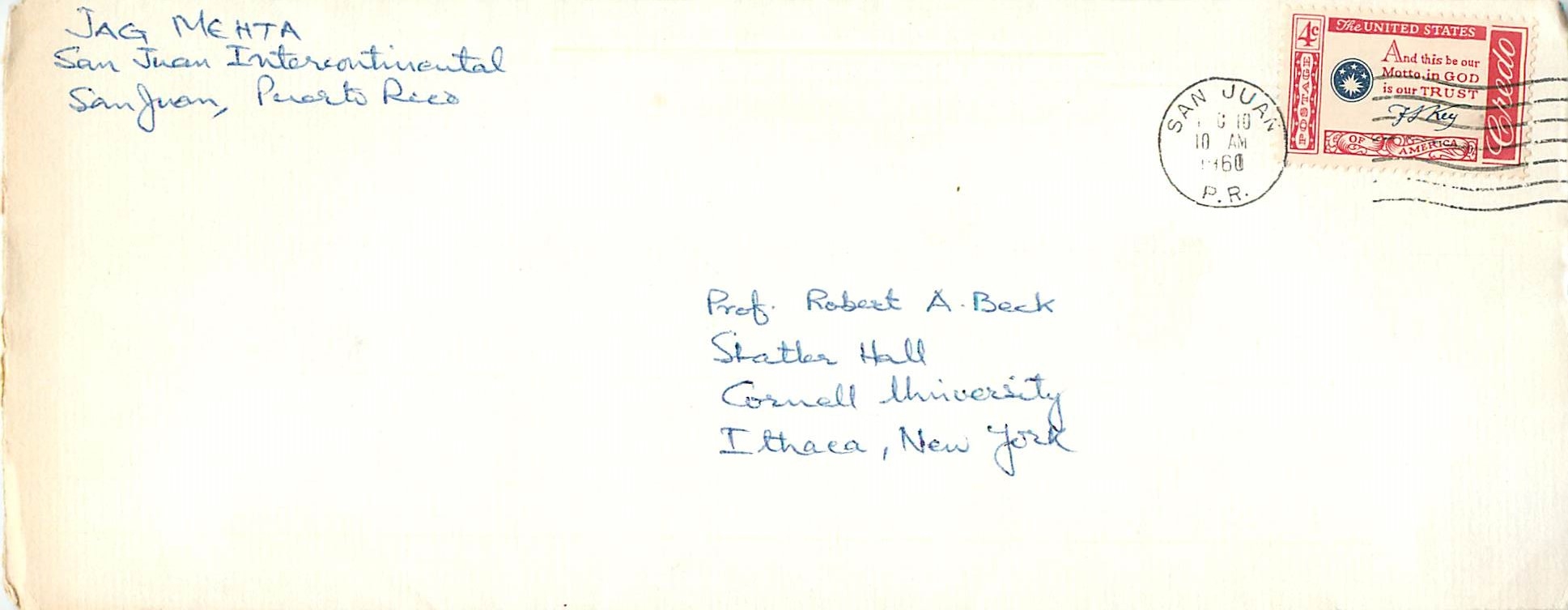 Lettre Cover Etats-Unis 1960 San Juan cover