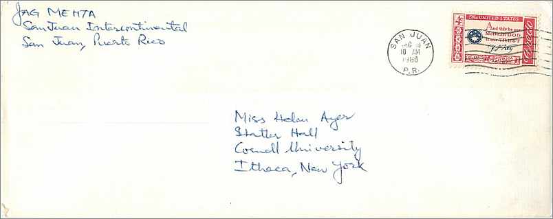 Lettre Cover Etats-Unis 1960 San Juan cover Lafayette