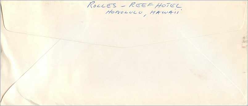Lettre Cover Etats-Unis 1960 Honolulu Hawaii — Verso