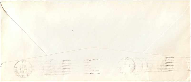 Lettre Cover Etats-Unis 1961 Charlotte Amalle Lafayette — Rückseite