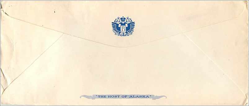 Lettre Cover Etats-Unis 1960 Juneau Alaska cover Baranof Hotel  — Rückseite