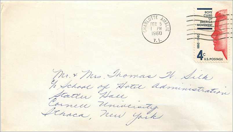 Lettre Cover Etats-Unis 1960 Charlotte Amalle 